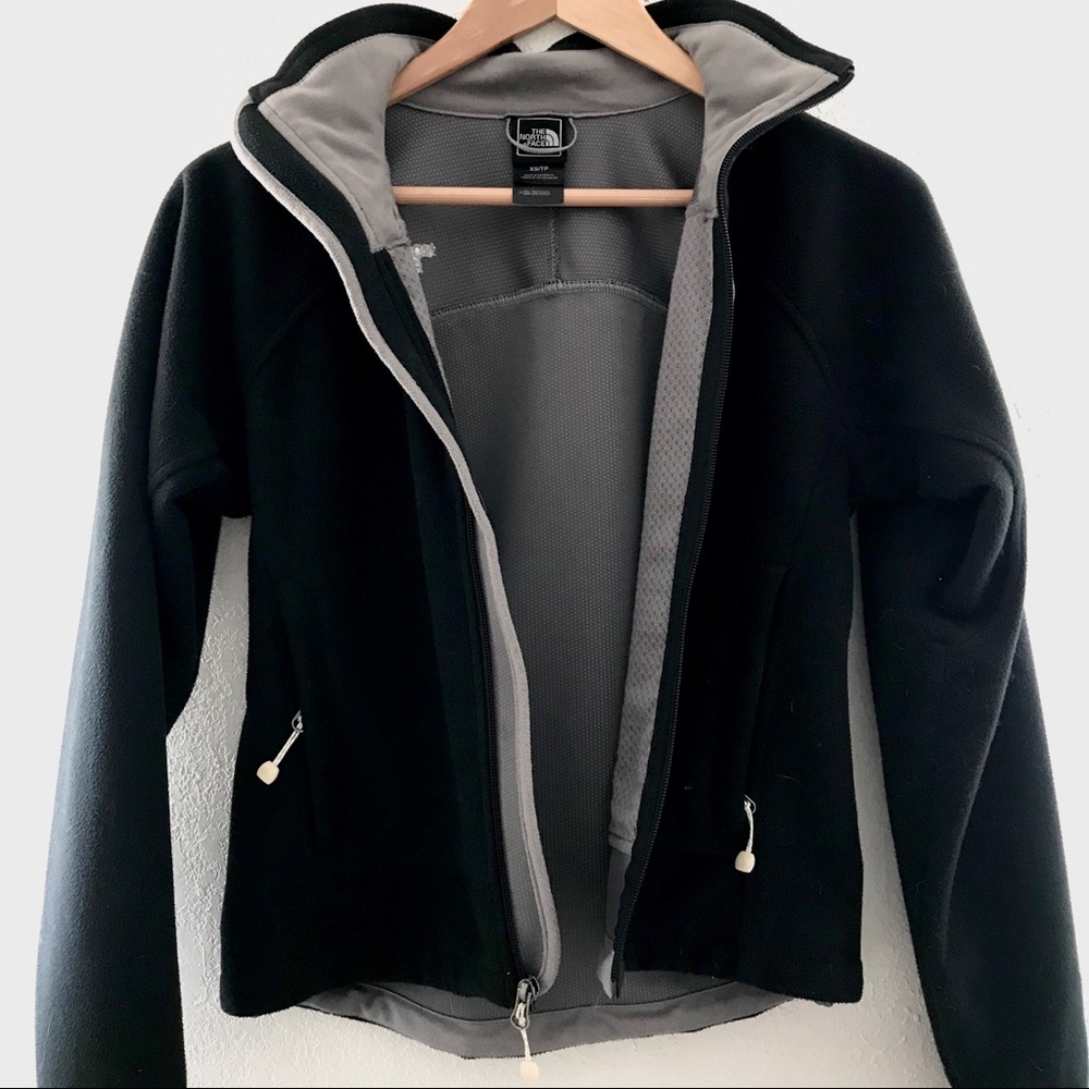 The North Face Blk Fleece Jacket Windwall Sweater